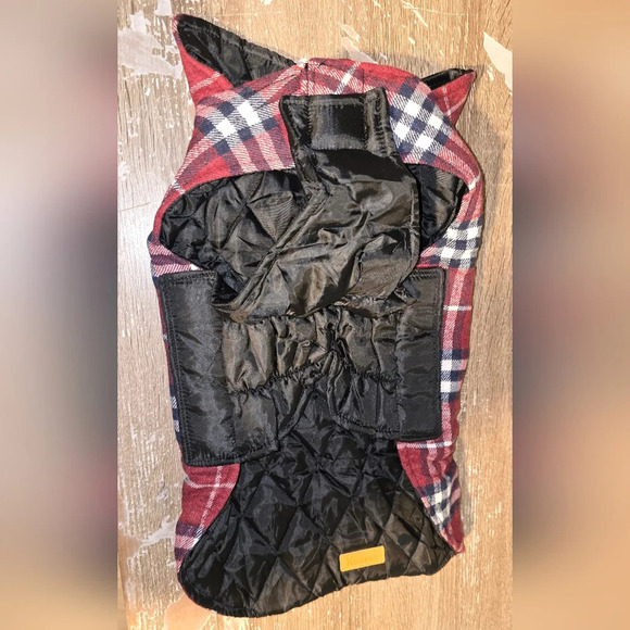 NWT Kuoser Plaid Reversible Winter Dog Coat Cold Weather Quilted Puffy Vest M - Picture 10 of 12